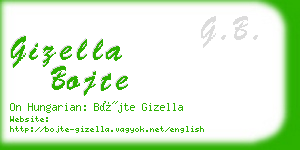 gizella bojte business card